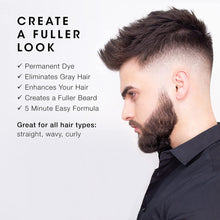 Load image into Gallery viewer, Pacinos Signature Line Hair &amp; Beard Color Kit - Black
