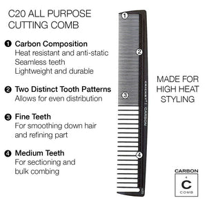 Cricket Carbon Comb C20 All Purpose Cutting Comb