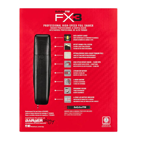 BaBylissPRO® FX3 Professional High Speed Foil Shaver