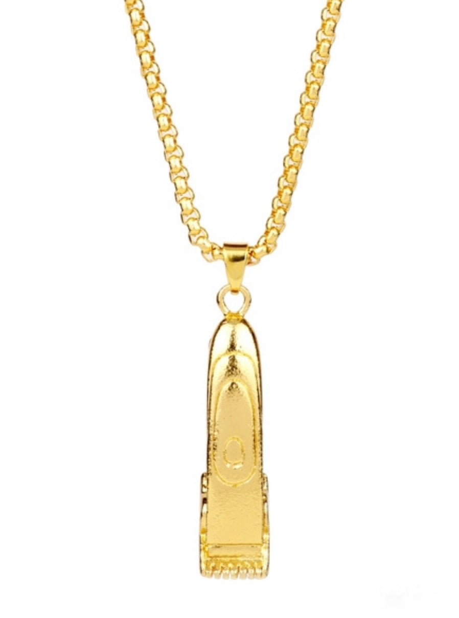 Hair Clipper Necklace - Gold Finish