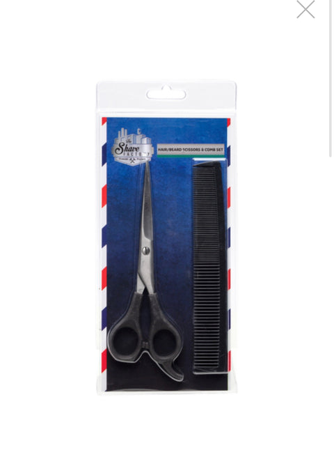 The Shave Factory Hair / Beard 5.5' Scissor & Comb Set