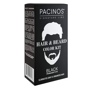 Pacinos Signature Line Hair & Beard Color Kit - Black