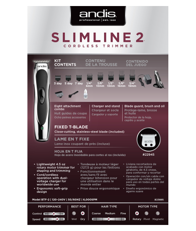 Andis Slimline® 2 T-Blade Trimmer