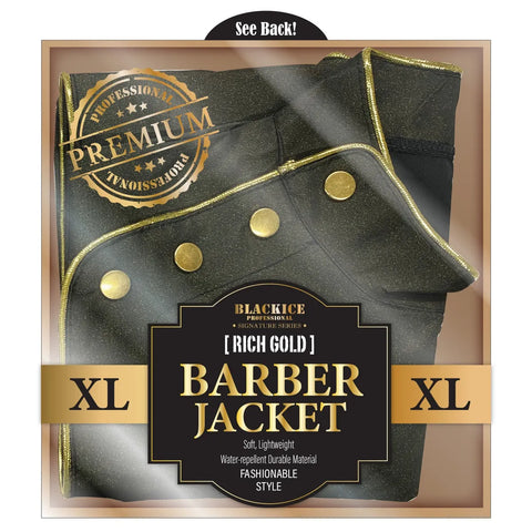 Black Ice Professional Barber Jacket - Rich Gold