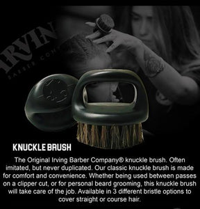 Irving Barber Company Black Synthetic Knuckle Brush