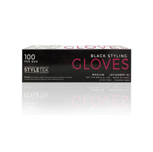 Load image into Gallery viewer, StyleTek Deluxe Touch Vinyl Gloves – Black
