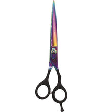 Load image into Gallery viewer, Black Ice Professional Stylish Off Set Grip Holo &amp; Black 7&quot; Shear
