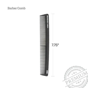 Black Ice Professional 7 1/2" Carbon Barber Comb