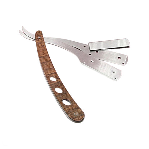 Swing Lock Straight Razor - Wood Finish