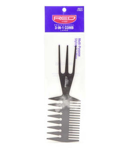RED By Kiss Professional 3-IN-1 Wide Tooth Styling Comb #CMB23