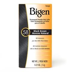 Bigen Permanent Powder Hair Color: Shade 58 Black Brown