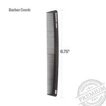 Load image into Gallery viewer, Black Ice Professional 9&quot; Carbon Barber Comb
