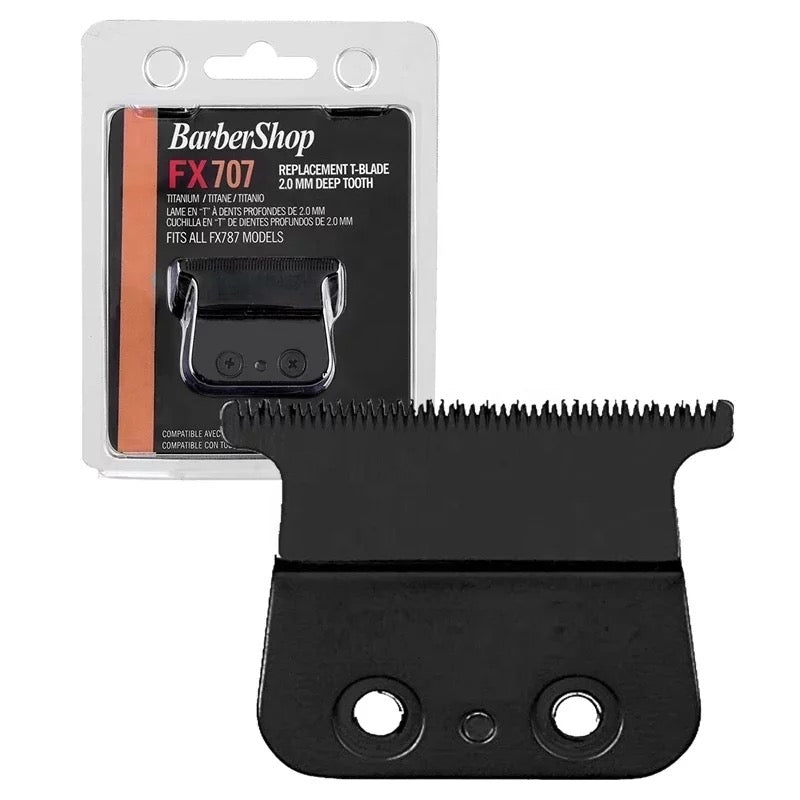 BarberShop FX707 Replacement Black T-Blade 2.0mm Deep Tooth