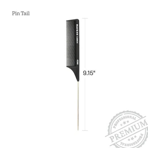 Black Ice Professional 9" Carbon Pin Tail Comb