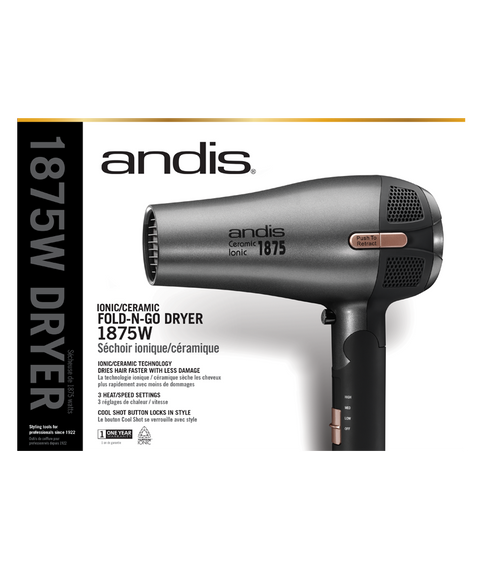 Andis Fold-N-Go 1875W Ionic/ Ceramic Hair Dryer
