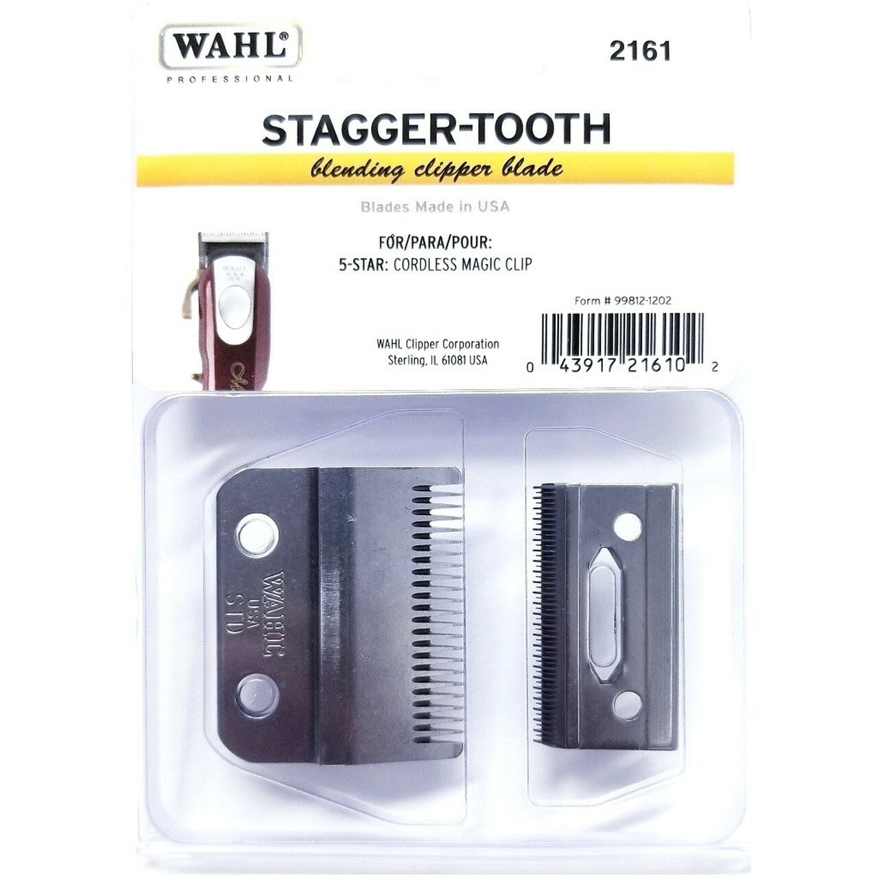 Wahl Professional Stagger-Tooth 2 Hole Clipper Blade #2161