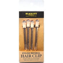 Load image into Gallery viewer, Black Ice Professional Stylish Duckbill Hair Clips [4PC/SET] - Rose Gold
