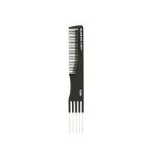 Load image into Gallery viewer, Black Ice Professional 7 1/2&quot; Carbon Metal Teasing Comb
