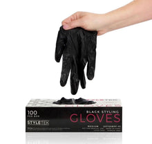 Load image into Gallery viewer, StyleTek Deluxe Touch Vinyl Gloves – Black
