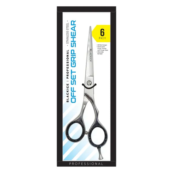 Black Ice Professional Stainless Steel Off Set Grip Shear 6