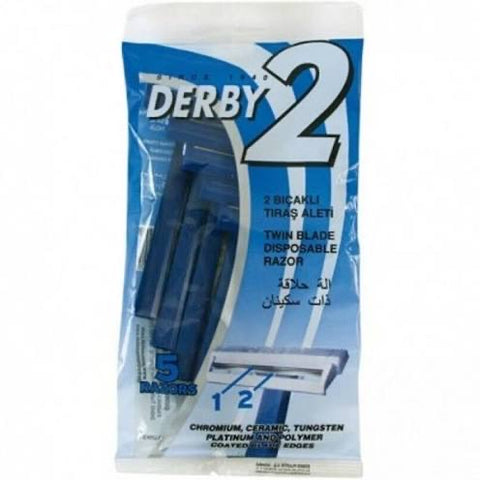 Derby2 Twin Blade Disposable Razors 5ct