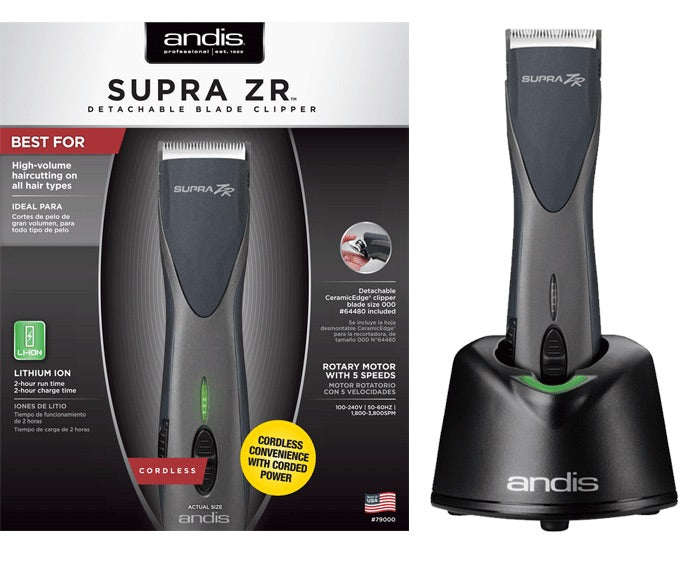 Andis Supra ZR® II Cordless Detachable Blade Clipper